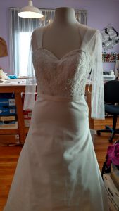 custom wedding gown by andrea zax