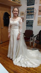 custom wedding gown by andrea zax